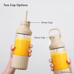Beast Health™ Dual Cap Glass Hydration Bottle
